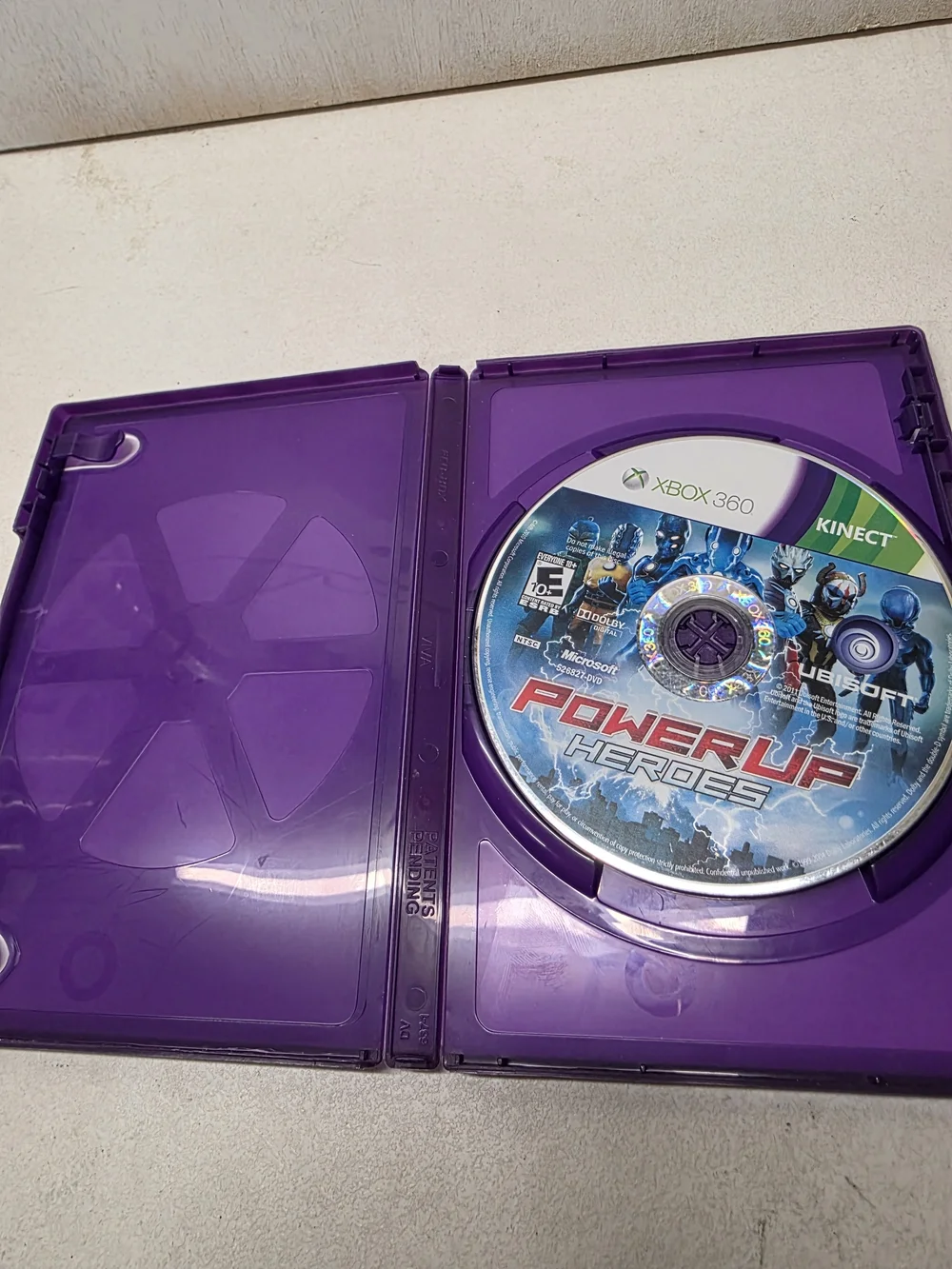 PowerUp Heroes Xbox 360 Kinect Ubisoft Tested Working Disc Case No Manual